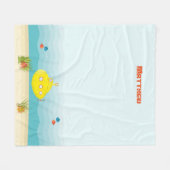 Couverture Polaire Sous-marin jaune profond (Devant (Horizontal))