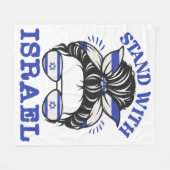 Couverture Polaire Soutenez Israël - Je Suis Avec Israël (Devant (Horizontal))