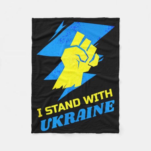 Couverture Polaire Soutenez Le Drapeau De L'Ukraine Anti-Poutine Dite (Devant)