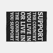 Couverture Polaire Soutenez Le Pays Où Vous Vivez Dans Le Pays Que Vo (Devant (Horizontal))