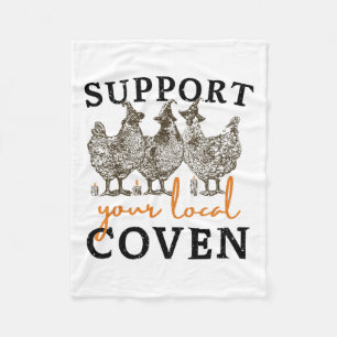 Couverture Polaire Soutenez votre four local Funny Farm sorcier poule