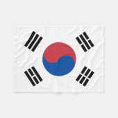 Couverture Polaire South Korea Flag (Devant (Horizontal))