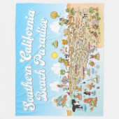 Couverture Polaire Southern California Beach Paradise Fleece Blanket (Devant)