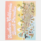 Couverture Polaire Southern California Beach Paradise Fleece Blanket (Devant)