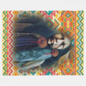 Couverture Polaire Southwest Native American Brave (Devant (Horizontal))