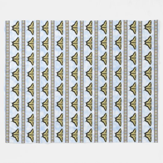 Couverture Polaire Southwest Yellow Swallowtail Butterfly Large (Devant (Horizontal))