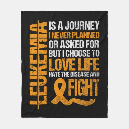 Couverture Polaire soutien à Leukemia Sensibilisation orange Ruban pr (Devant)