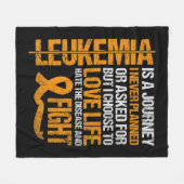 Couverture Polaire soutien à Leukemia Sensibilisation orange Ruban pr (Devant (Horizontal))