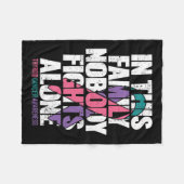 Couverture Polaire Soutien au cancer Famille Thyroïde Sensibilisation (Devant (Horizontal))