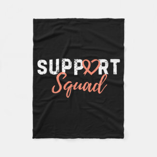 Couverture Polaire Soutien Squad Cancer utérin Lot Coeur Peach Ribb
