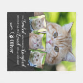 Couverture Polaire Souvenir commémoratif du chat animal de compagnie  (Devant (Horizontal))