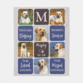 Couverture Polaire Souvenir commémoratif du chien de compagnie Couleu (Devant)