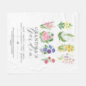 Couverture Polaire Souvenir de fleur du mois de naissance du jardin d (Devant (Horizontal))