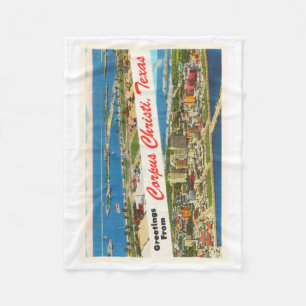 Couverture Polaire Souvenir de Vintage voyage de Corpus Christi le