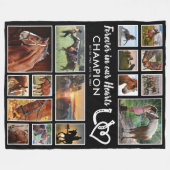 Couverture Polaire Souvenir du cheval | Pour toujours dans nos coeurs (Devant (Horizontal))