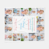 Couverture Polaire Souvenir moderne 14 Photo Collage Memorial (Devant (Horizontal))