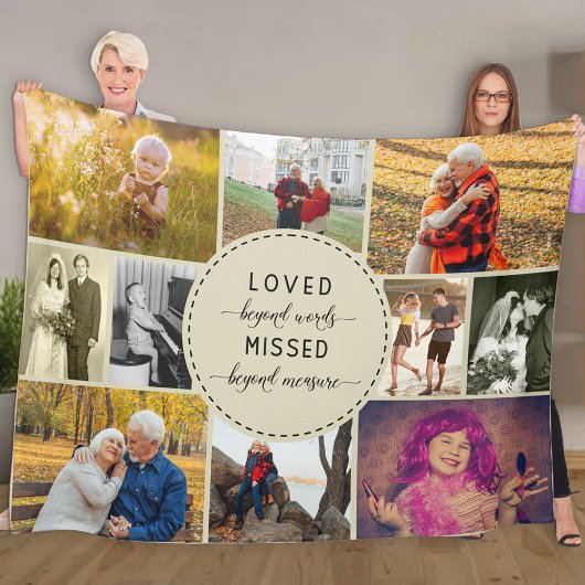 Couverture Polaire Souvenir Multi Photo Love Beyond Words Natural