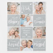 Couverture Polaire Souvenir Personnalisé 6 Photo Collage Mémorial (Devant)