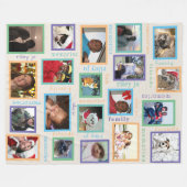 Couverture Polaire Souvenirs Colorful Large Small 20 Photo Collage (Devant (Horizontal))