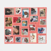 Couverture Polaire Souvenirs Corail Créez votre collection de photos  (Devant (Horizontal))