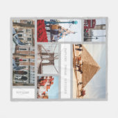 Couverture Polaire Souvenirs de voyage garde photo gris blanc (Devant (Horizontal))