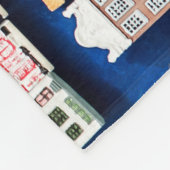 Couverture Polaire souvenirs hollandais, scène de rue à Amsterdam. (Coin)