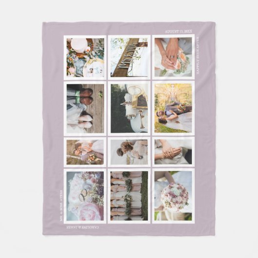 Couverture Polaire Souvenirs mariages Photo Collage Keepsaké (Devant)