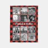 Couverture Polaire Souvenirs Photo Collage Buffalo Plaid Lumberjack (Devant)
