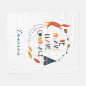 Couverture Polaire Soyez courageux Ayez Courage Fox (Devant (Horizontal))