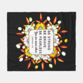Couverture Polaire Soyez fort courageux sans peur - Bible Verse (Devant (Horizontal))
