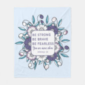 Couverture Polaire Soyez fort courageux sans peur - Bible Verse Fleec (Devant)