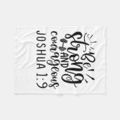 Couverture Polaire Soyez Fort Et Courageux Joshua 1 9 (Devant (Horizontal))