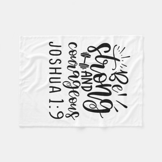 Couverture Polaire Soyez Fort Et Courageux Joshua 1 9 (Devant (Horizontal))