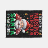 Couverture Polaire Soyez Gentil À Infirmier Instructor Père Noël Rega (Devant (Horizontal))