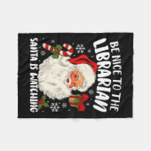 Couverture Polaire Soyez Gentil Avec Le Bibliothécaire Père Noël Rega (Devant (Horizontal))