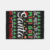 Couverture Polaire Soyez Gentil Avec Le Mini Golf Père Noël Qui Regar (Devant (Horizontal))