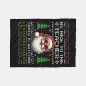 Couverture Polaire Soyez Gentil Avec L'Enseignant Père Noël Reçoit Le (Devant (Horizontal))