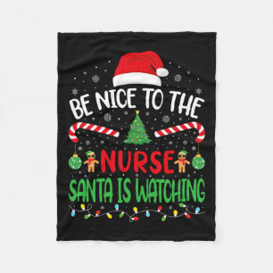 Couverture Polaire Soyez Gentil Avec L'Infirmière Père Noël Regarde L