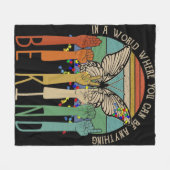 Couverture Polaire Soyez gentil Sensibilisation sur l'autisme ASL Mam (Devant (Horizontal))