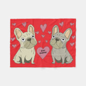 Couverture Polaire Soyez mes Saint-Valentin, chiens (Devant (Horizontal))