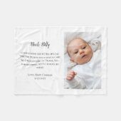 Couverture Polaire Soyez mon parrain Merci Photo (Devant (Horizontal))