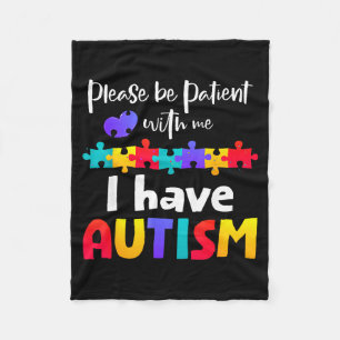 Couverture Polaire Soyez patient avec moi, j'ai un puzzle autistique