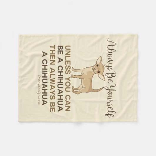 Couverture Polaire Soyez toujours un Chihuahua (Devant (Horizontal))