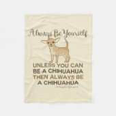 Couverture Polaire Soyez toujours un Chihuahua (Devant)