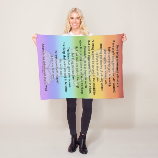 Couverture Polaire Soyez transparent (En situation)