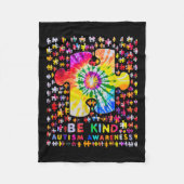 Couverture Polaire Soyez un peu Puzzle Tie Dye Sensibilisation sur l' (Devant)