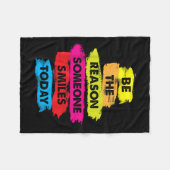 Couverture Polaire Soyez Une Raison Pour Laquelle Quelqu'Un Sourit Au (Devant (Horizontal))