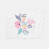 Couverture Polaire Soyez vous-même | Fleurs Pastel (Devant (Horizontal))
