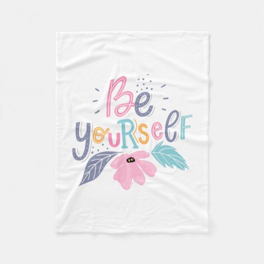 Couverture Polaire Soyez vous-même | Fleurs Pastel (Devant)