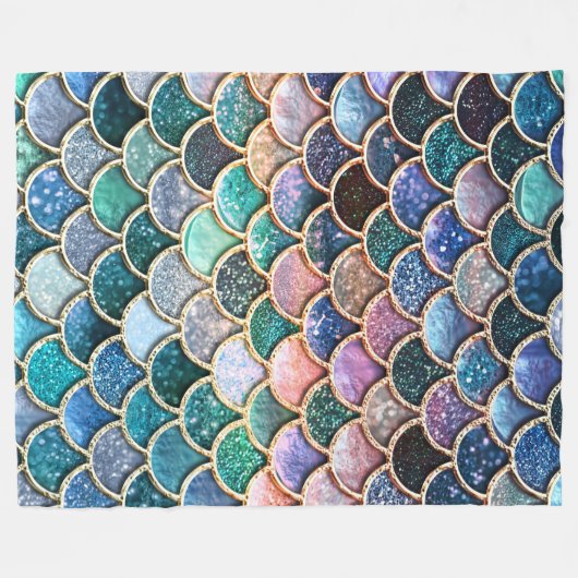 Couverture Polaire Soyons des échelles de sirène de scintillement de (Devant (Horizontal))